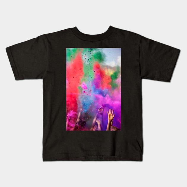 Color Run Happiness Kids T-Shirt by krepsher